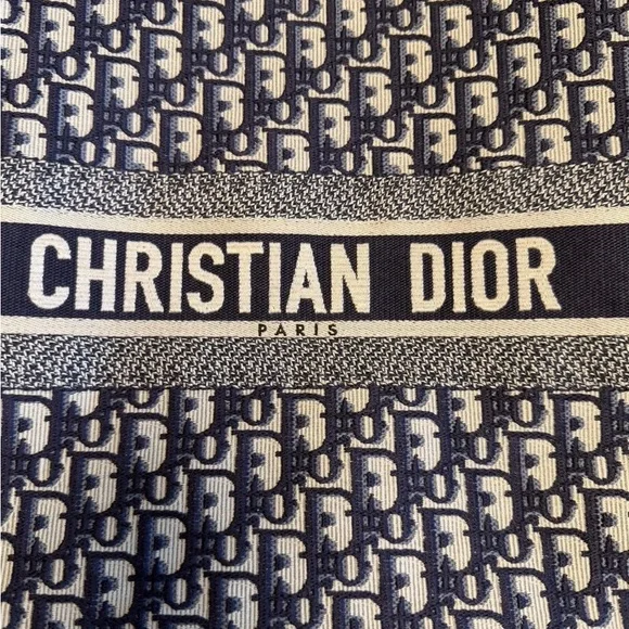 Dior Navy Monogram Tote Bag - Picture 2 of 15
